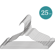 Nordix Kledinghangers Set 25 stuks - Metaal - Zwart - Draadhanger - Kl...