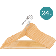 Nordix Kledinghangers - Set 24 stuks - Hout - Kleerhangers