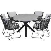 Garden Impressions Fabrice tuinset 7-delig - Scot tuintafel Napoli san...