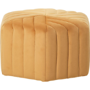 Beliani MURIETTA - Poef-Geel-Fluweel