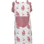 Clayre & Eef Keukenschort Kinderen  48x56 cm Rood Roze Katoen Cupcakes...