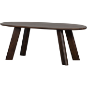 BePureHome Roundly Eetkamertafel - Mangohout - Walnoot - 76x200x100