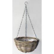 Hanging Basket Rotan Antique Grey D30CM