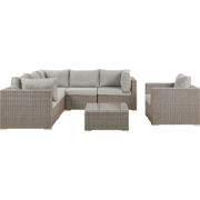 Beliani CONTARE - Loungeset-Grijs-PE rotan