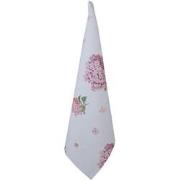 Clayre & Eef Theedoek  50x70 cm Blauw Roze Katoen Hortensia