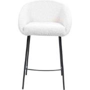 Barkruk Stof Beige - Zithoogte 75cm - 52x42x98cm - Lova - Set van 2