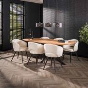 Deens Ovaal Eettafel Laurie Acaciahout 180x95 cm