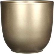 Mica Decorations Tusca Bloempot Rond - H20 x Ø22 cm - Keramiek - Goud