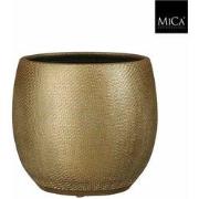 Mica Decorations Bloempot Porto - 22.5x22.5x23 cm - Terracotta - Goud,...