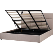 Beliani LAGORD - Tweepersoonsbed-Beige-Polyester