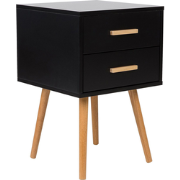 Beliani ALABAMA - Bijzettafel-Zwart-MDF
