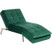 Beliani LOIRET - Chaise longue-Groen-Fluweel