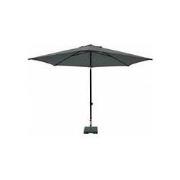 Stokparasol mykanos push-up 250 cm polyester light grey grade 6 zonwer...