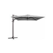 Zweefparasol monaco flex iii 300x300 cm polyester grey grade 6 zonweri...