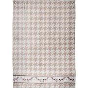 Clayre & Eef Plaid  130x170 cm Bruin Wit Polyester Teckels Deken