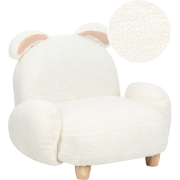 Beliani KANNA - Kinderfauteuil-Wit-Bouclé