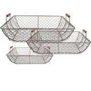 Clayre & Eef Opbergmand Set van 3  40x34x15 / 36x30x14 / 32x26x13 cm B...