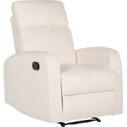 Beliani VERDAL - TV-fauteuil-Wit-Fluweel