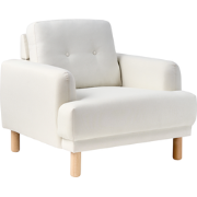 Beliani TUVE - Fauteuil-Wit-Polyester