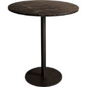 PTMD Plaza Bistrotable Round Brown Marble Taupe Base