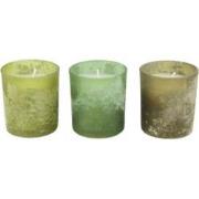 Candle vanilla buttercream scent wax with glass 7x7x8 cm C/3