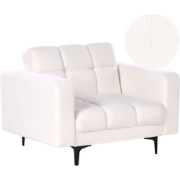 Beliani ALNES - Fauteuil-Wit-Bouclé