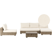 Beliani VARALLO - Loungeset-Wit-Rotan