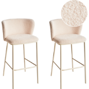 Beliani MINA II - Barkruk-Beige-Bouclé