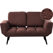 Beliani BREKKE - Tweezitsbank-Bruin-Bouclé