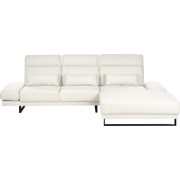 Beliani IKAST - Hoekbank-Wit-Polyester