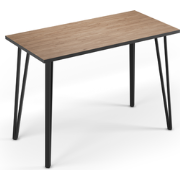 Bartafel met zwarte metalen poten L140 cm - SINDI