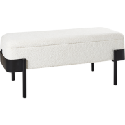 Beliani WARREN - Bedbank-Wit-Chenille