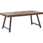Beliani WARTON - Eettafel-Donkere houtkleur-Dennenhout