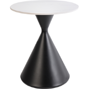 Beliani HAIWEE - Bijzettafel-Zwart-Gesinterde steen