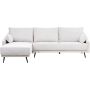 Beliani VARDE - Hoekbank-Wit-Polyester