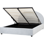 Beliani VAUCLUSE - Tweepersoonsbed-Blauw-Polyester