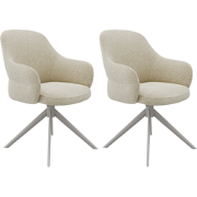 LABEL51 Eetkamerstoel Bern - Naturel - Boucle - set van 2