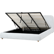 Beliani BLAGNAC - Tweepersoonsbed-Grijs-Polyester