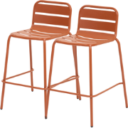 HESPERIDE HIXA Tuinstoelen - Barkruk - Tuinkruk - set van 2 - 48x58x93...