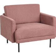 Beliani BREDA - Fauteuil-Roze-Polyester