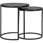 LABEL51 Salontafel Set Pair - Zwart - Metaal - 40 cm