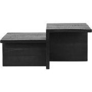 LABEL51 Salontafel Skip 90x50x40 cm - Zwart - Mangohout