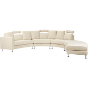 Beliani ROTUNDE - U-vormige bank-Beige-Polyester