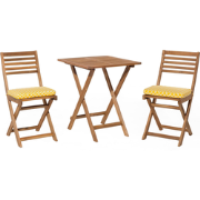 Beliani FIJI - Bistroset-Lichte houtkleur-Acaciahout