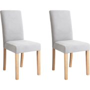 Beliani BROADWAY - Eetkamerstoel-Grijs-Polyester