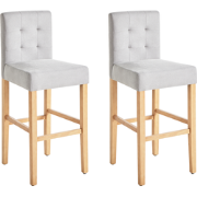 Beliani MADISON - Barkruk-Grijs-Polyester