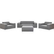 Beliani ROVIGO - Loungeset-Grijs-Polyester