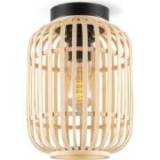 Boheemse stijl Plafondlamp - Bamboe Lampenkap - Cilinder - Beige - Ø21...