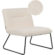 Beliani COTULLA - Fauteuil-Wit-Bouclé