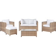Beliani MILANO - Zitgroep-Beige-PE rotan